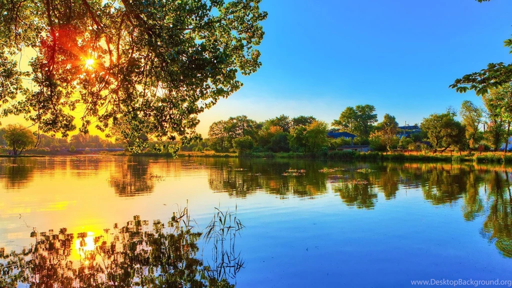 Download Wallpapers 3840x2160 Nature, River, Light, Trees 4K Ultra ...