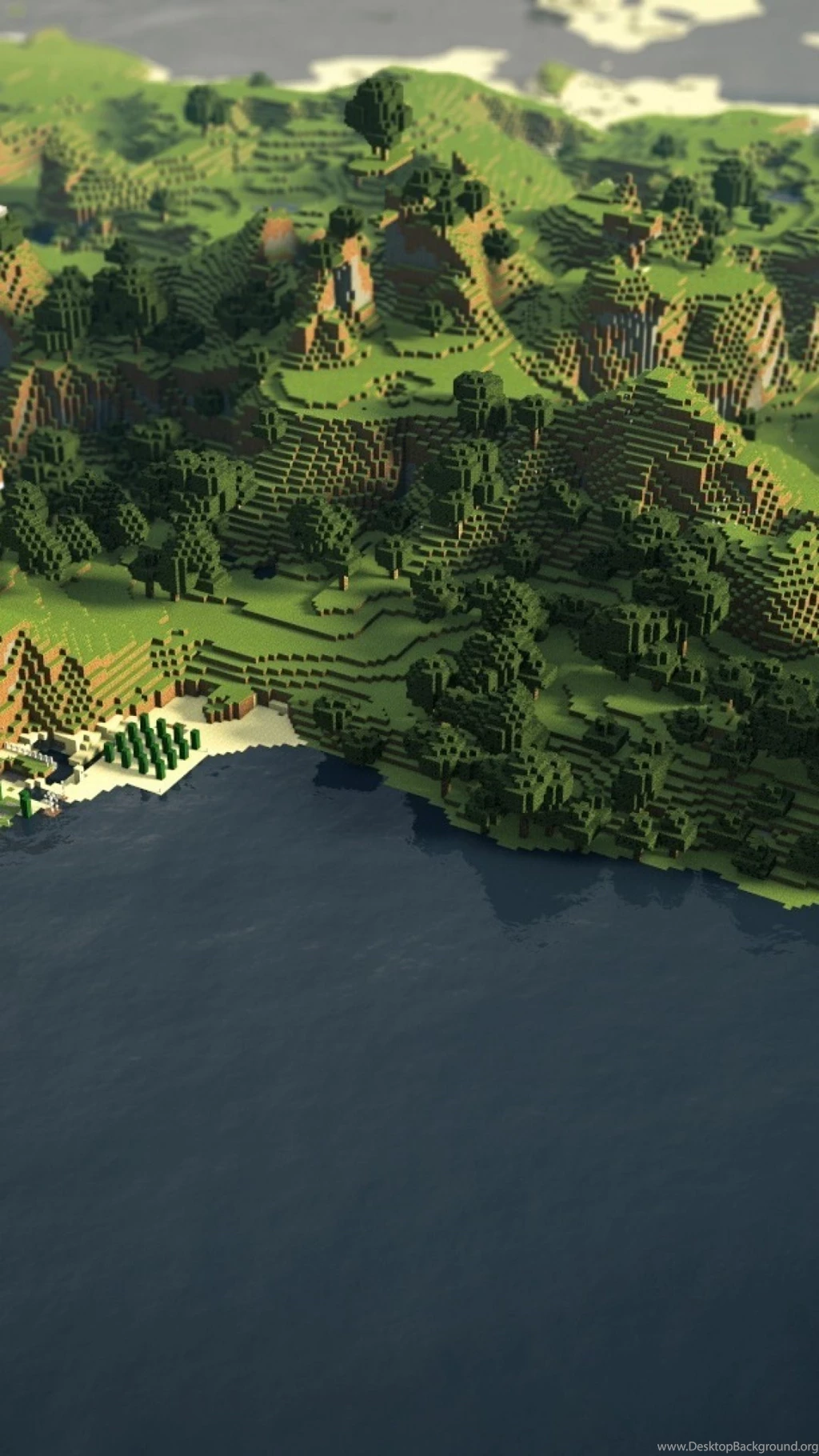 Minecraft Landscape Iphone Wallpapers Desktop Background