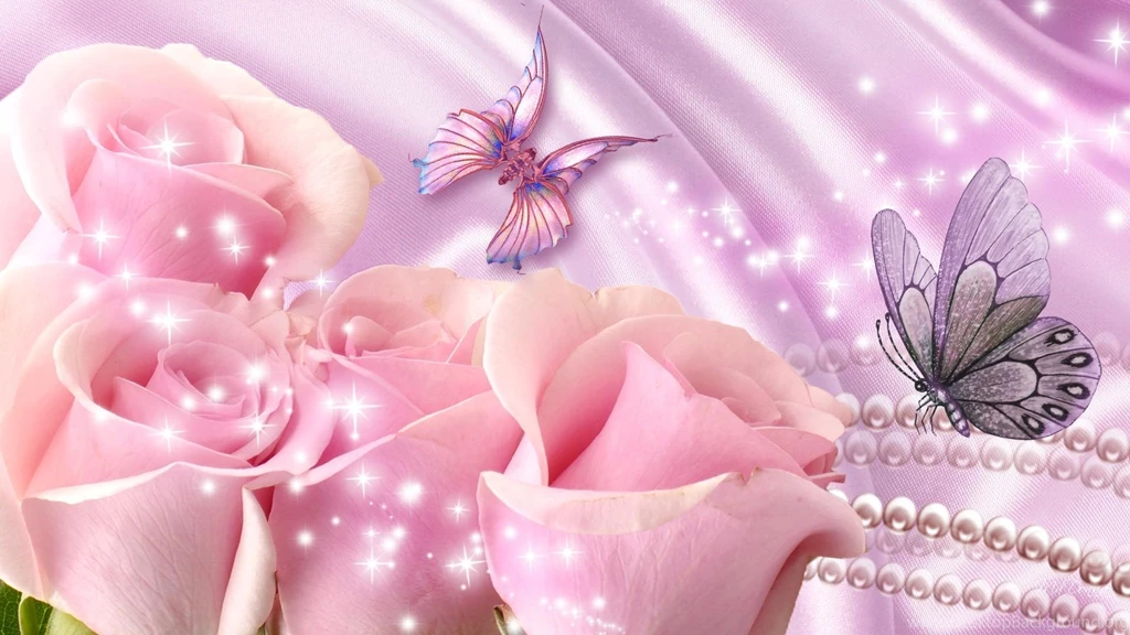 Pink Roses On Lavender Satin >> HD Wallpaper, Get It Now!