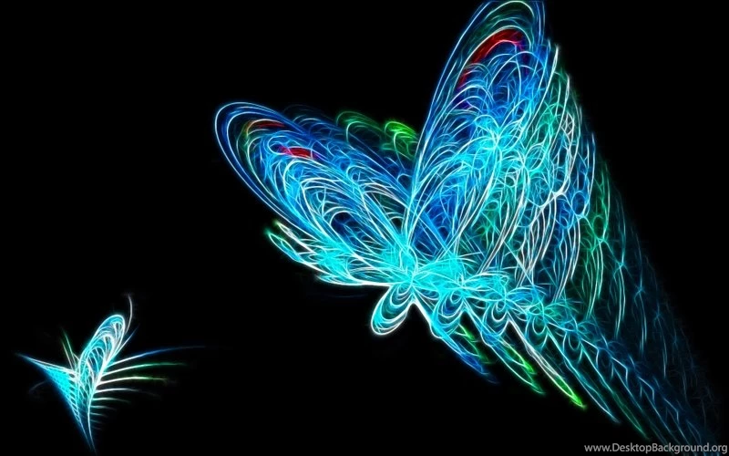 Blue Butterfly Flying Wallpaper.