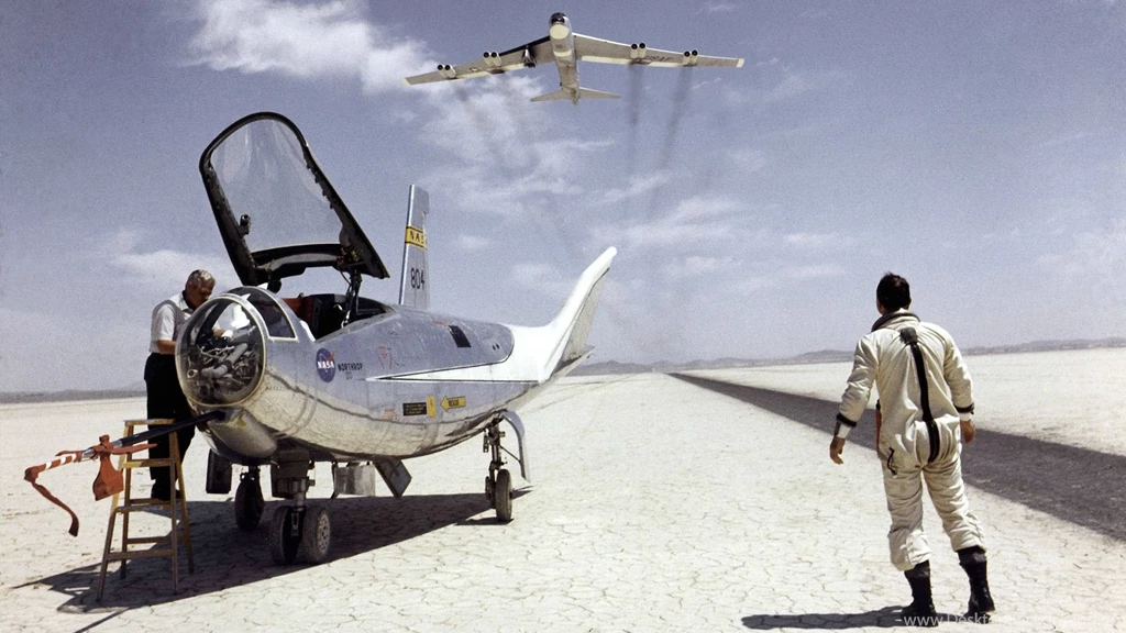 Astronaut Looking At The B52 That Dropped His Experimental ...