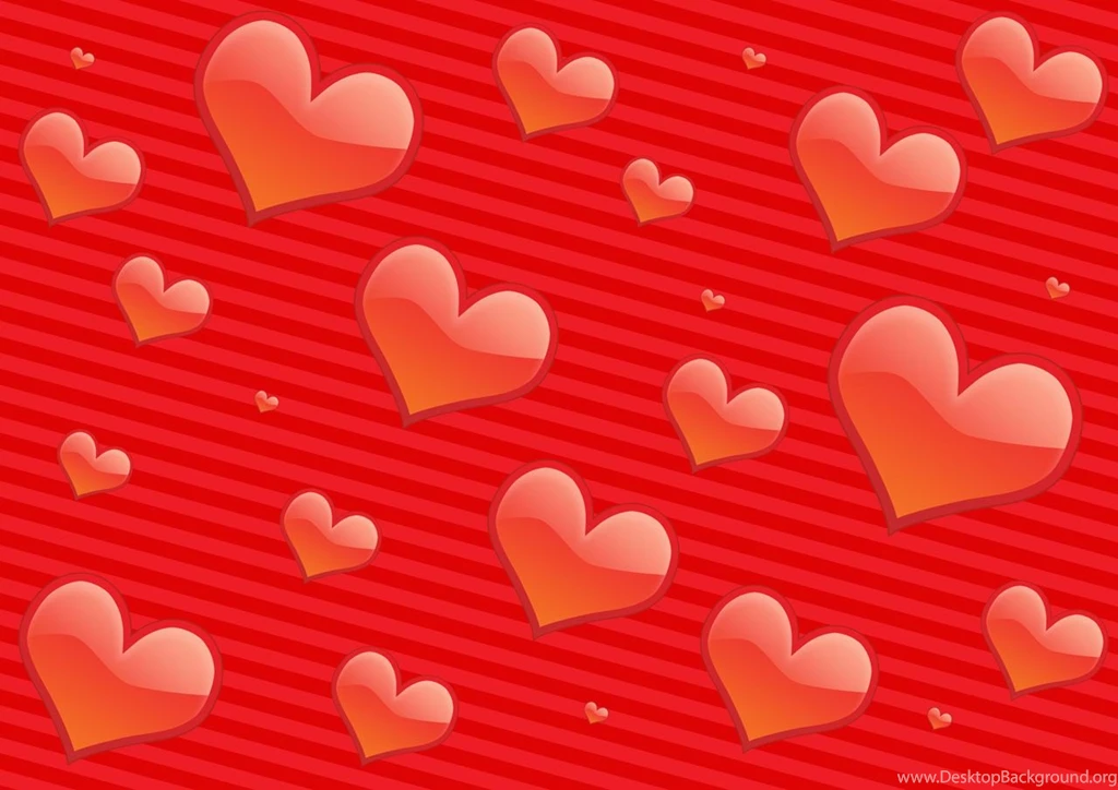Public Domain Image Free Picture Of Lovely Red Hearts On Striped ...
