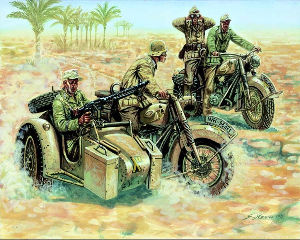 Wallpapers Soldiers Painting Art DAK (Deutsches Afrika Korps ...