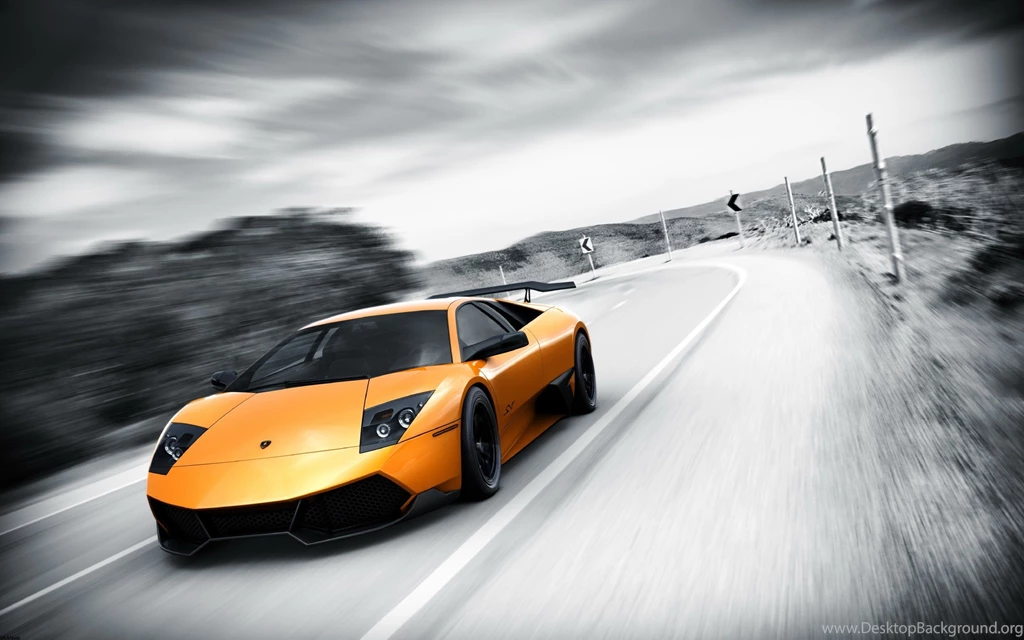 Wallpapers Orange Caramel Lamborghini Murcielago Lp Sv At The ...