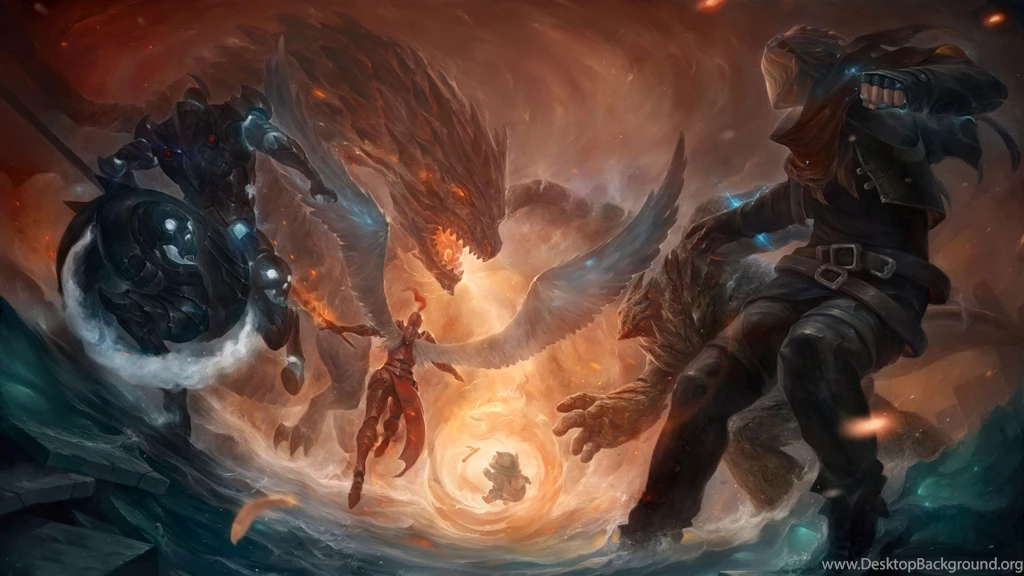 League Of Legends Battle HD Desktop Wallpapers : Widescreen : High ...