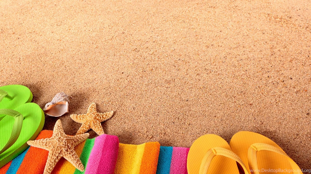 Beach Sandals And Towels Wallpaper, Beach Pictures And Images