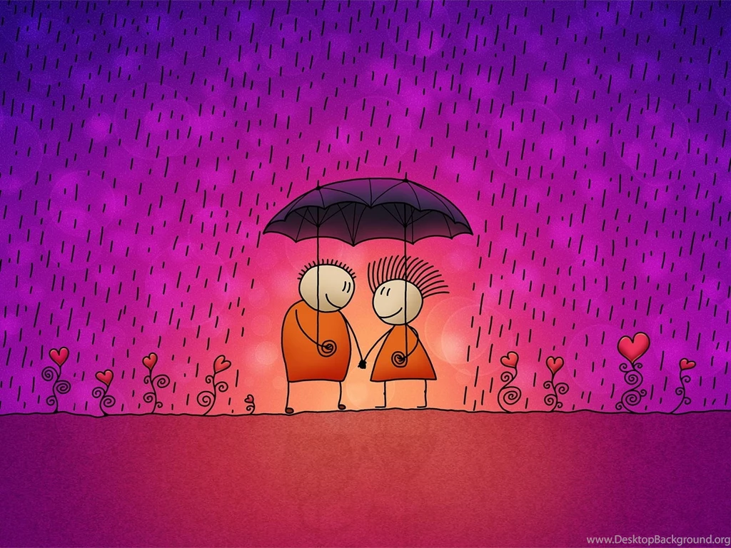 Download Wallpapers 1600x1200 Couple, Umbrella, Love, Pink ...