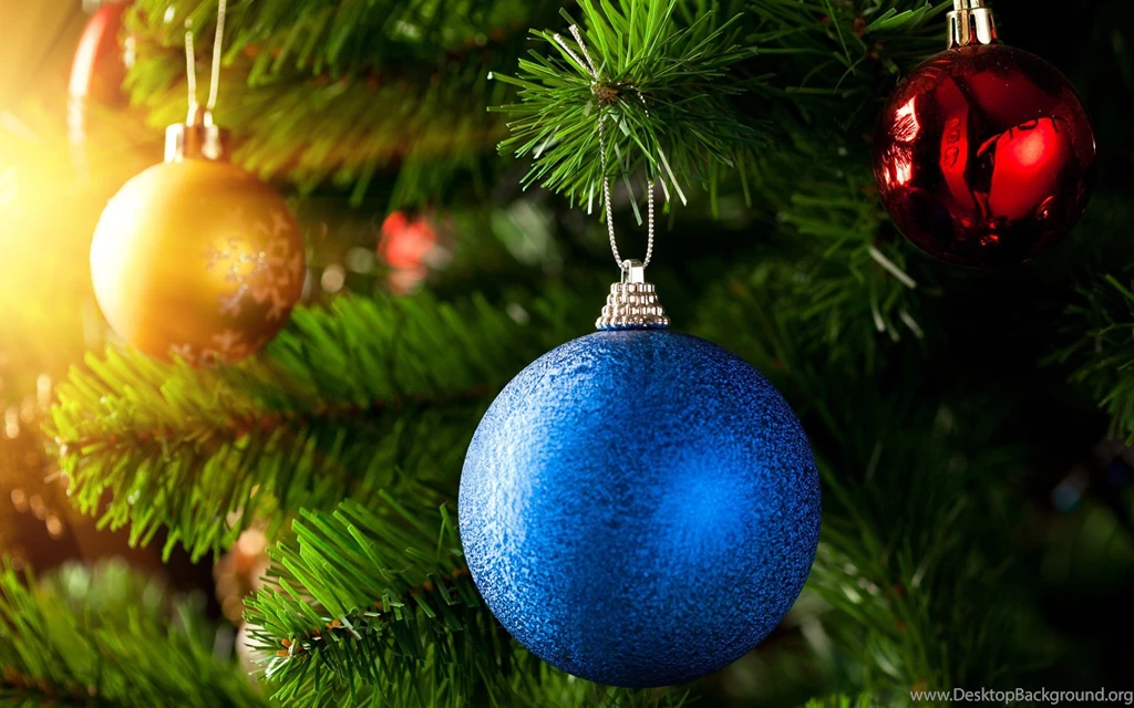 Nice Beautiful Blue Christmas Ball Wallpapers