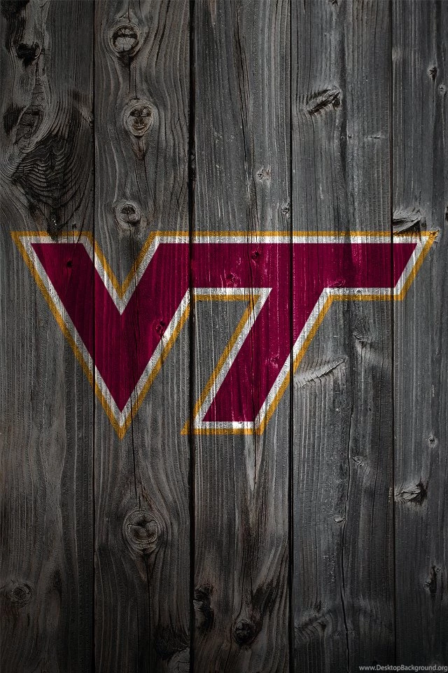 Virginia Tech Hokies Wood iPhone 4 Backgrounds