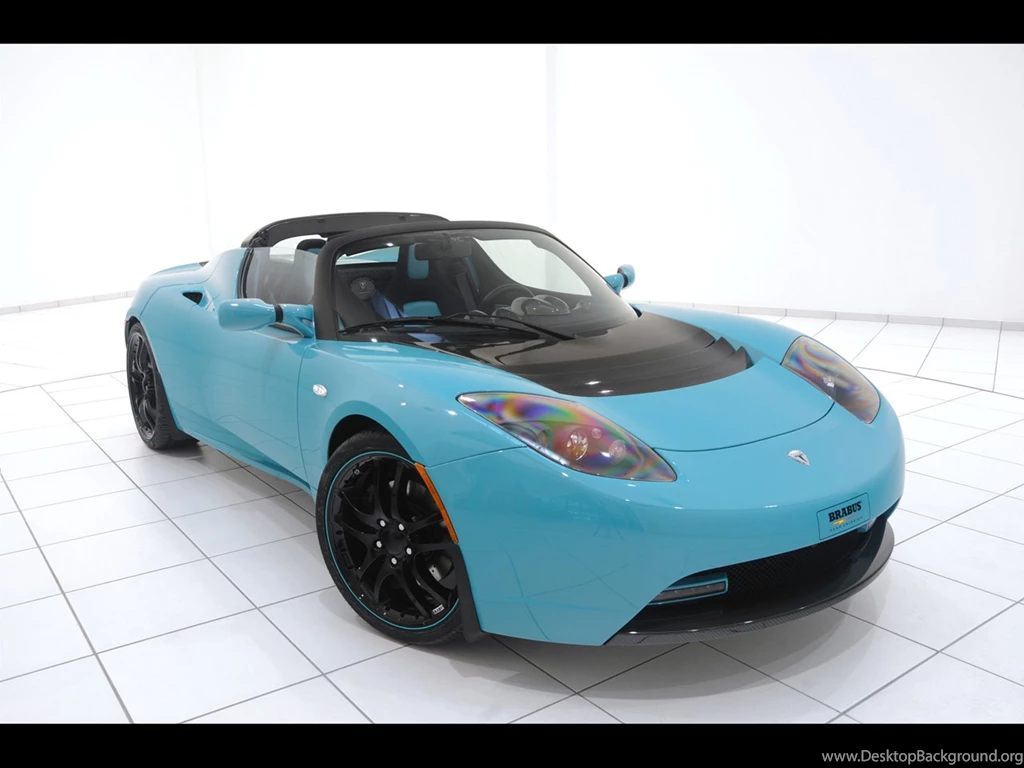 2011 Brabus Tesla Roadster Sport Green Package   Front Angle ...