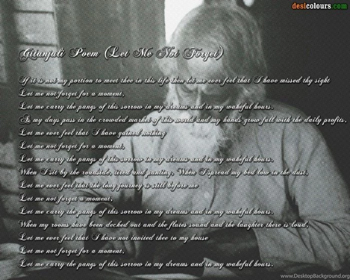 Rabindranath Tagore Gitanjali Poems, Wallpapers