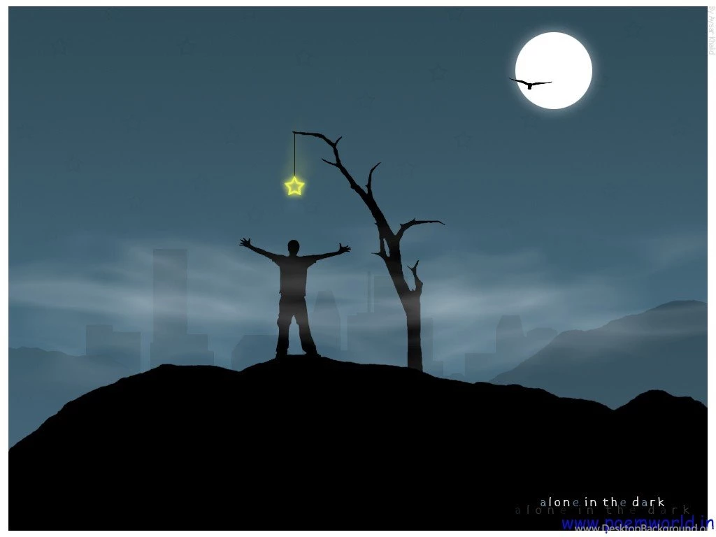 Wallpapers Sad Alone Poem World 1024x768