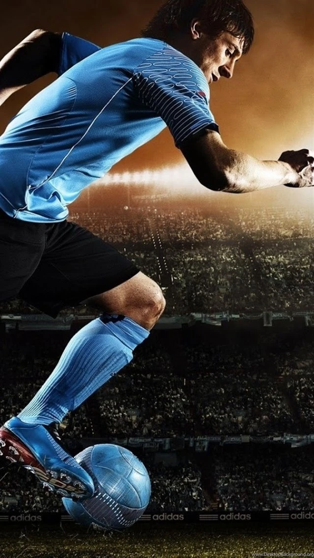 Athlete Kicking Soccer iPhone 5 Wallpapers