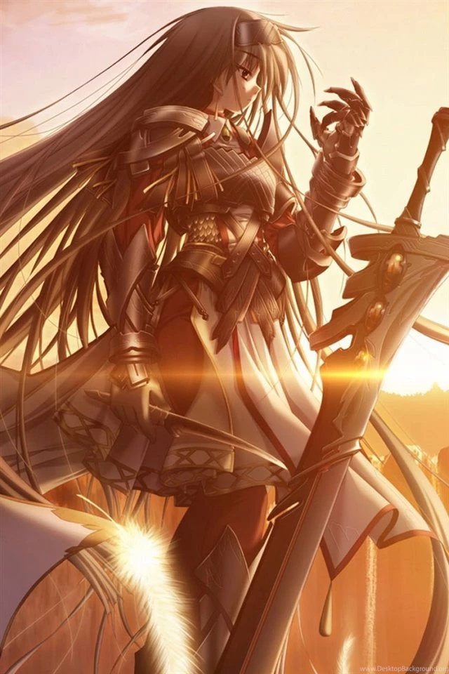 Anime Girl Under Sun iPhone Wallpapers