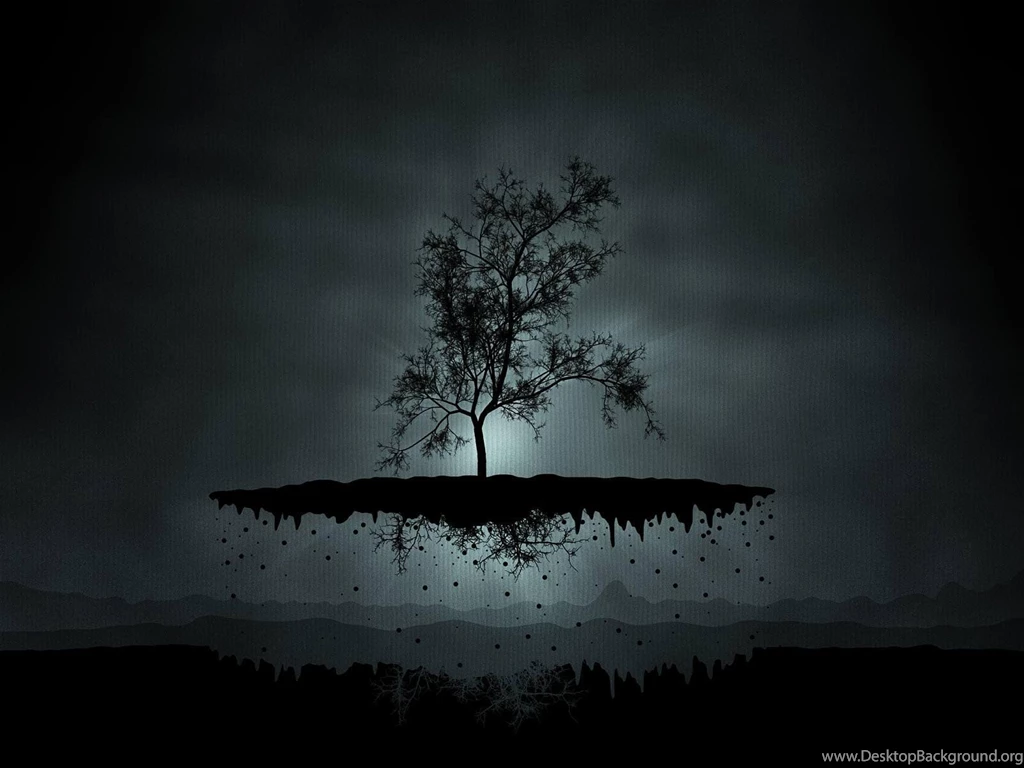 Dark Flotation Tree Roots Night Levitation Wallpapers Cover Photo ...