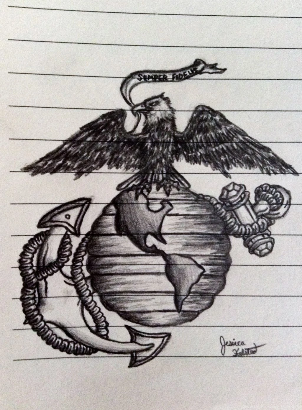 Eagle Globe And Anchor Drawing By Meep7145 On DeviantArt