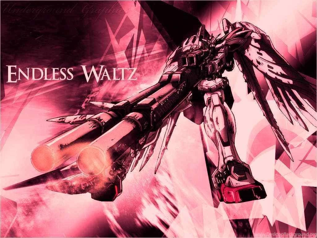Gundam Wing Zero Custom Fire On Red   Gundam Wing Wallpapers