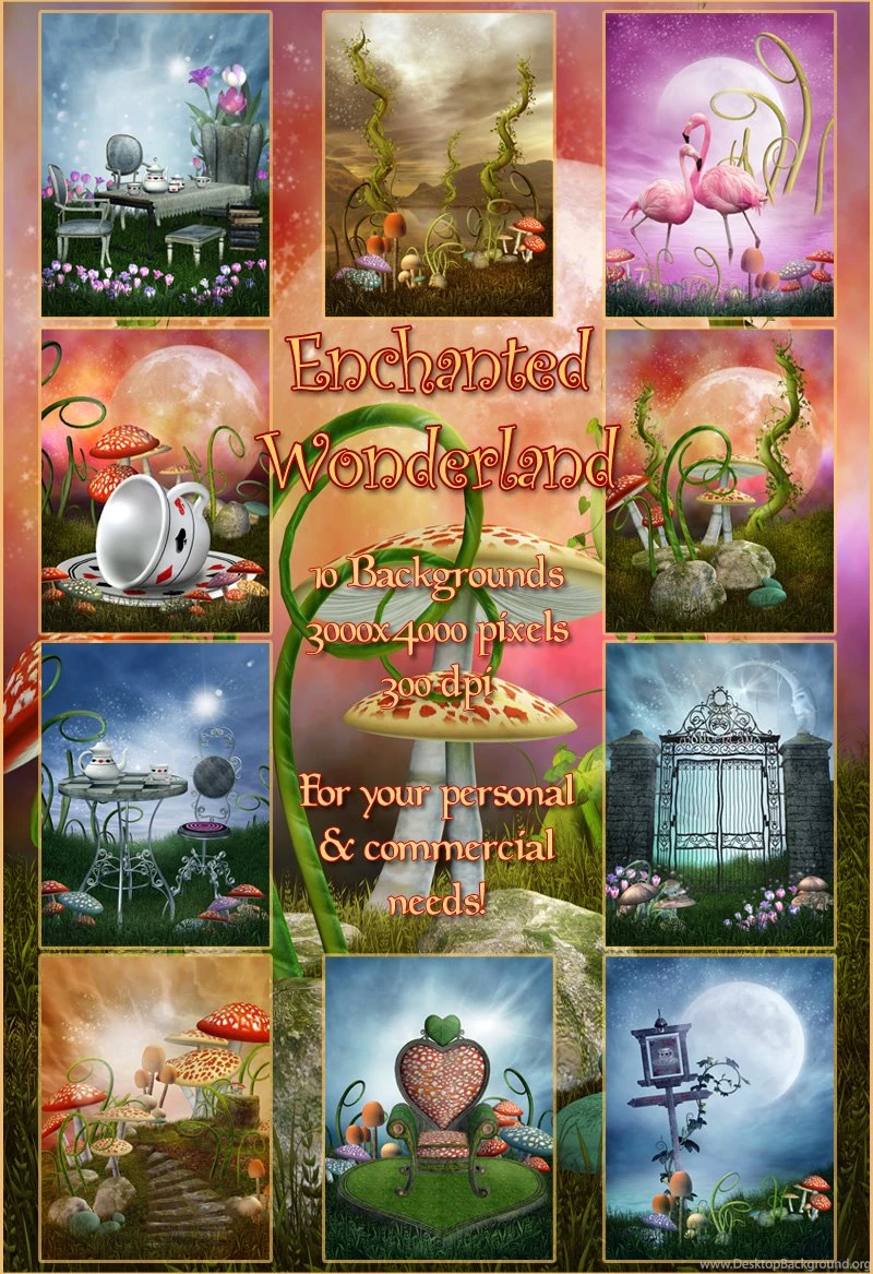 Enchanted Wonderland Backgrounds 2D 3D Models  Melkor