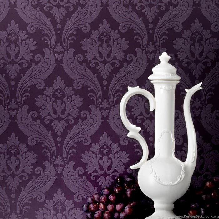 Purple Vintage Flock Wallpapers Design By Kelly Hoppen