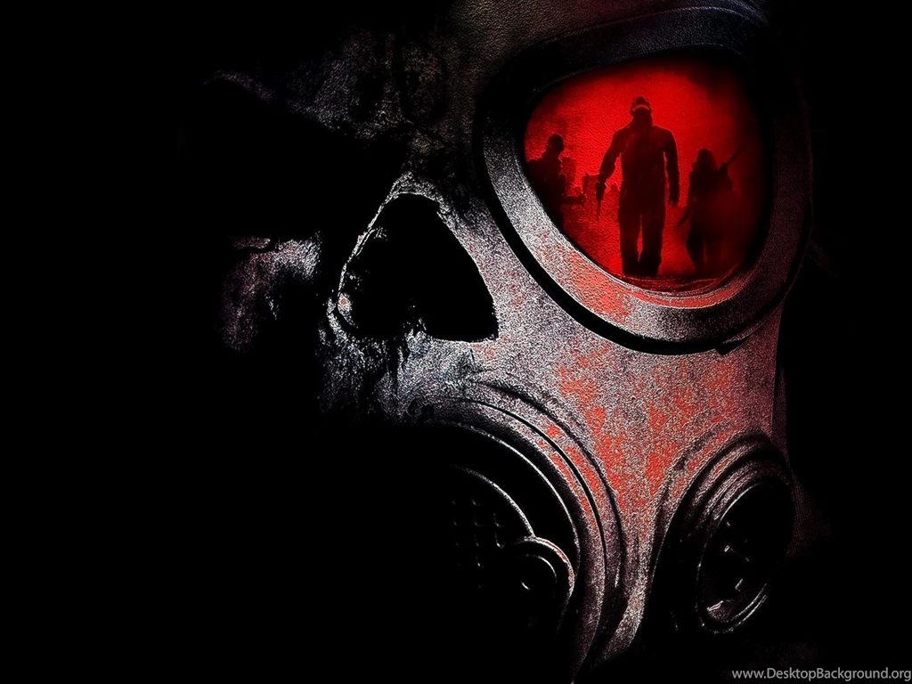 Horror Skulls Gas Masks Reflections Wallpapers
