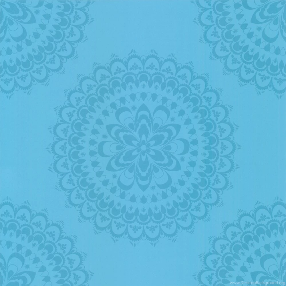 Designer Selection Aqua Medallion Wallpapers Blue Aqua 01429MED ...