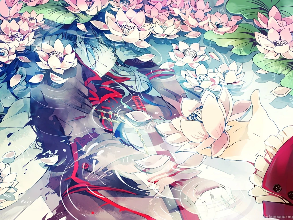 Male D Gray man Flowers Hagi Kanda Yuu Male Petals Sleeping Water ...