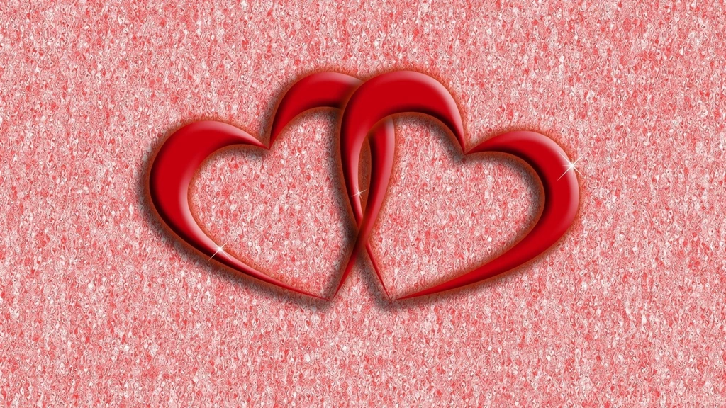 Two Red Hearts Picture 2354 Love HD Desktop Wallpapers