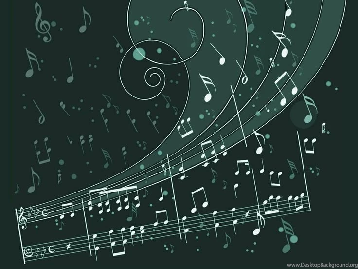 Dark Green Music Notes