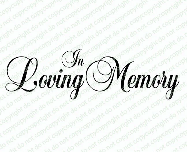 Fancy Title In Loving Memory Script