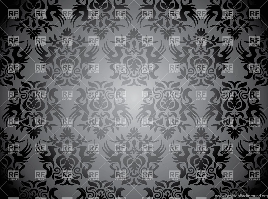 Seamless Damask Pattern, Generic Dark Gray Wallpaper, 20035 ...