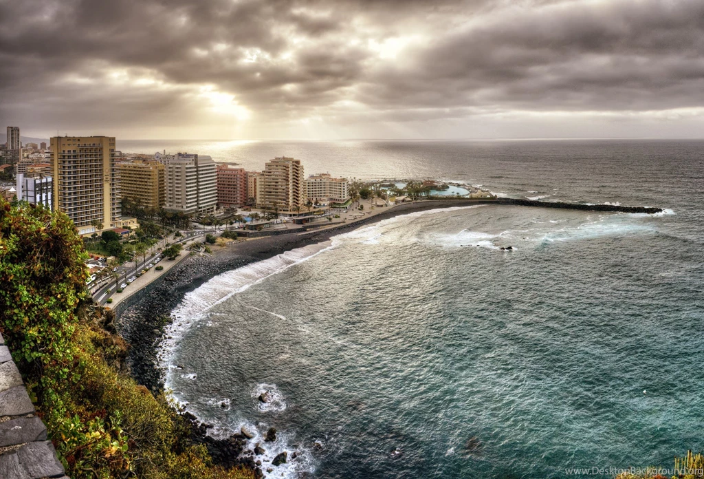 Canary Islands Atlantic Ocean Coast Buildings Ocean Landscape ...