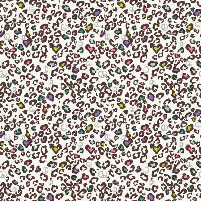 Silver Pink Leopard Peace Sign Pw3943 Wallpapers By York