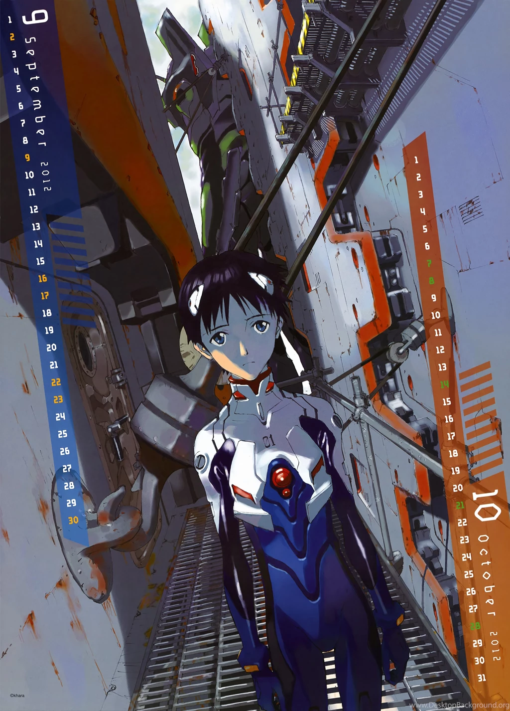 Neon Genesis Evangelion Calendar Manga EVA Unit 01 Wallpapers ...