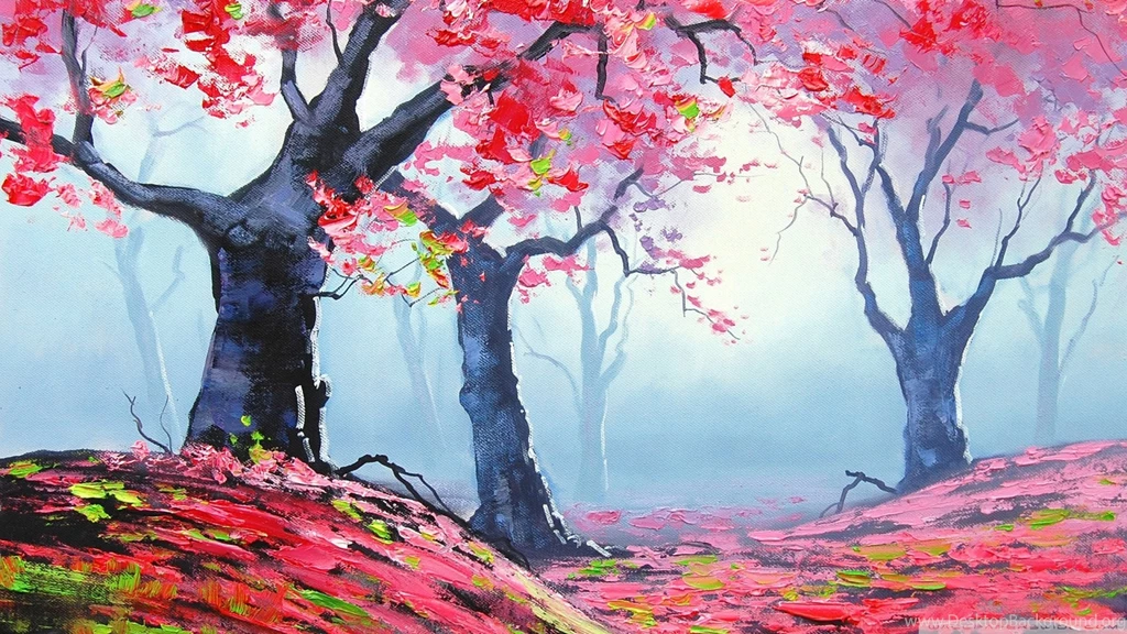 Spring Painting HD Desktop Wallpapers : Widescreen : High ...