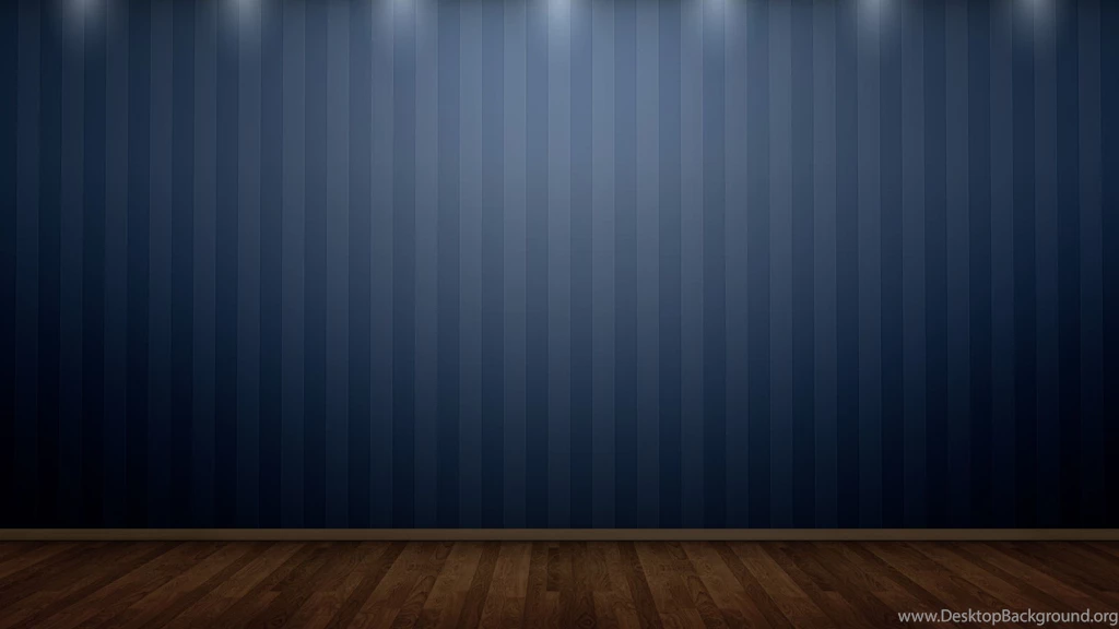 Blue Striped Wall And Wood Flooring Wallpapers