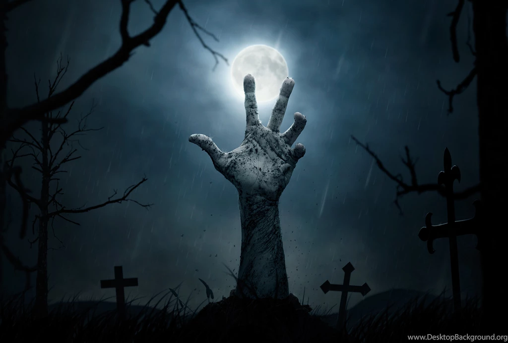 Zombie Cenmenterio Mano Halloween Wallpapers