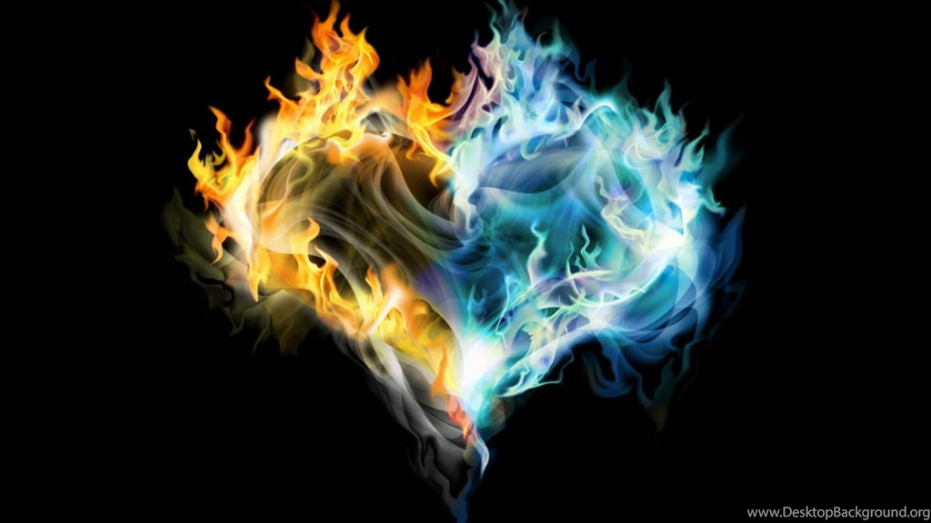 Wallpapers Fire And Ice Angels The Best I Got Effects 1600x900 ...