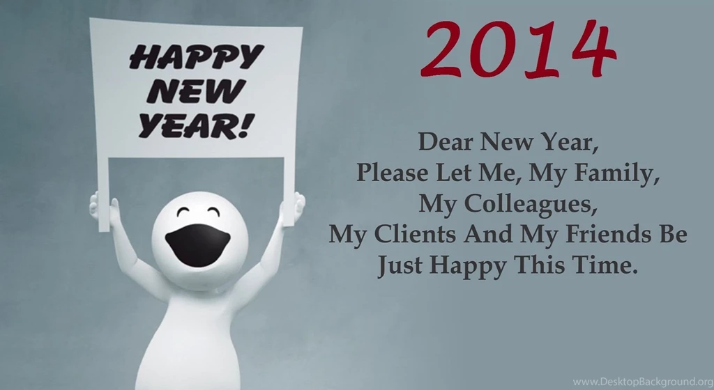 New Year 2014 Celebrations Wine Glasses