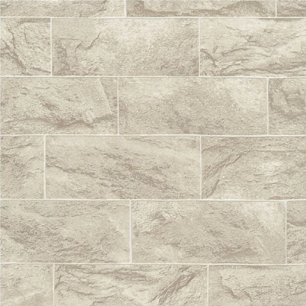 Erismann Brix Rectangular Stone Brick Textured Wallpapers Beige 6706 02