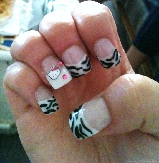 Hello Kitty Zebra Nails By Bretagne Revenge On DeviantArt