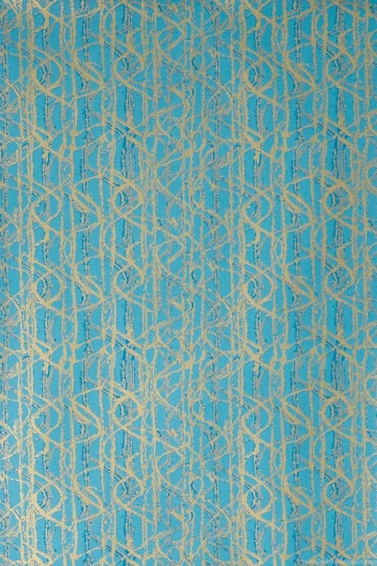 Jocelyn Warner — Wallpapers Scribble Turquoise/Gold