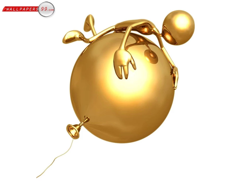3D Gold Man Wallpapers Picture Image 1280x960 20896