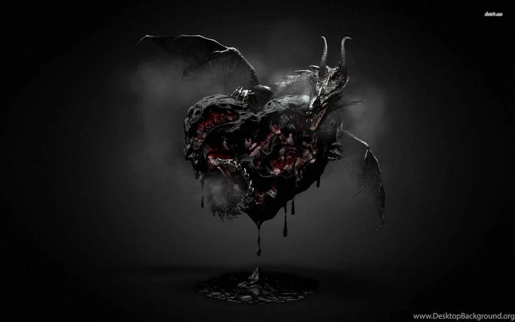 Dragon On A Melting Lava Heart, Rock, Digital art, 1920x1200 HD ...
