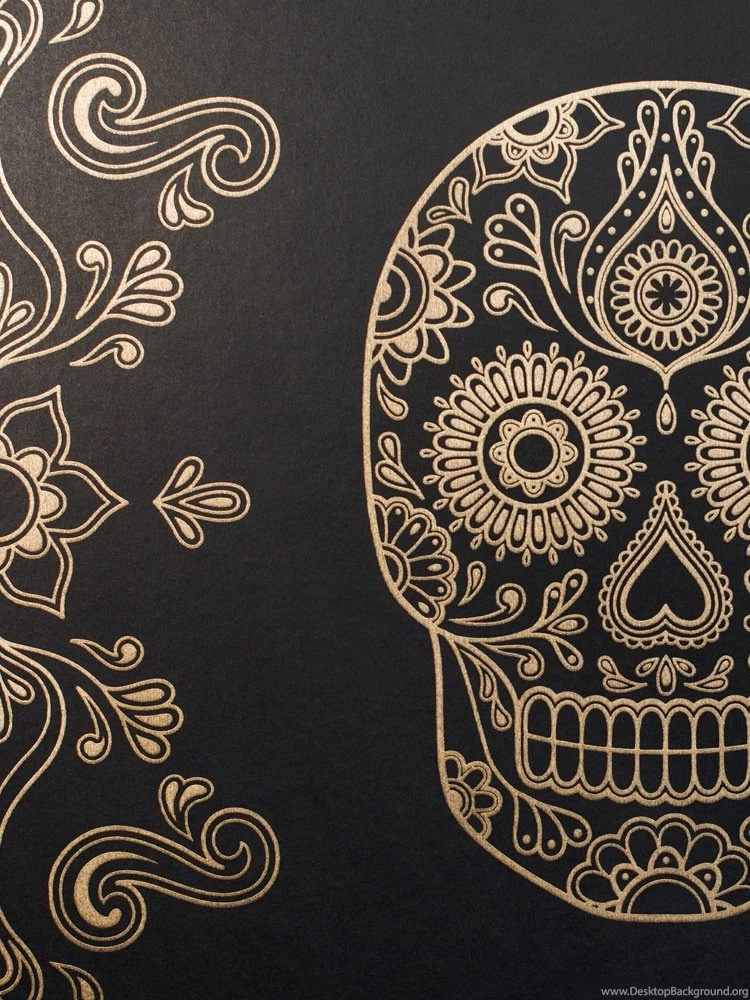 Mexican Day Of The Dead Sugar Skull Wallpapers