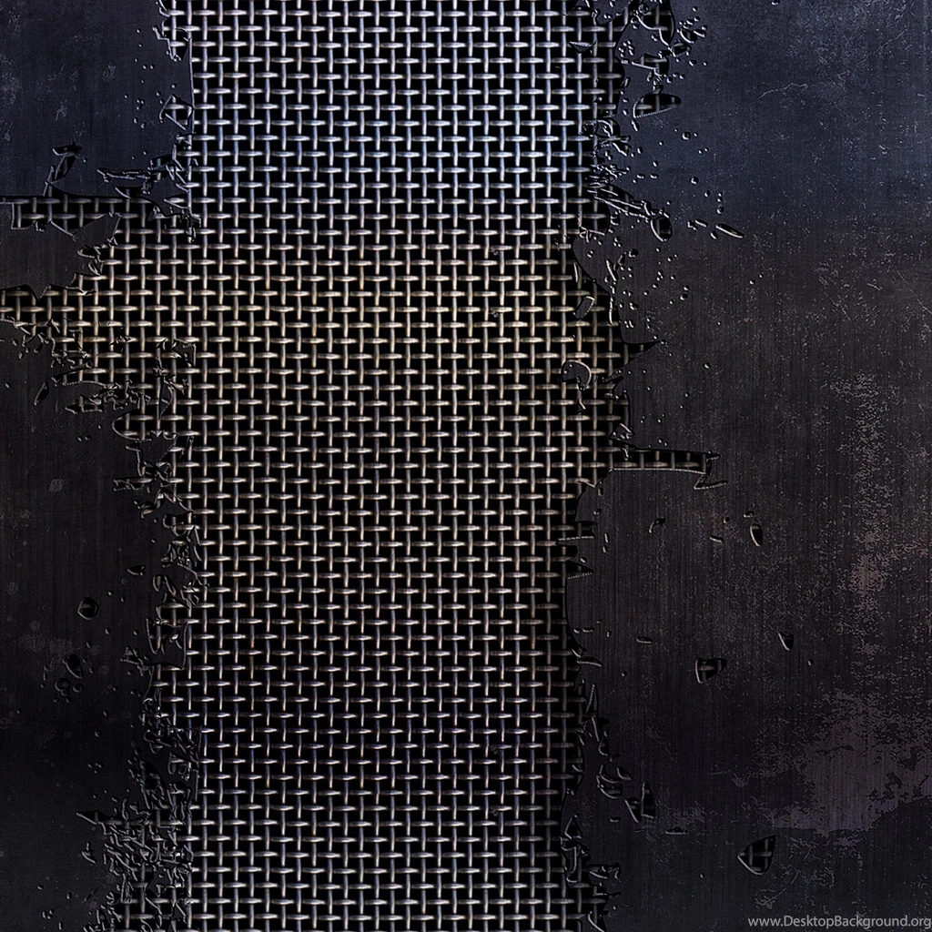 Download Wallpapers 2048x2048 Metal, Mesh, Cracks, Scratches, Black ...