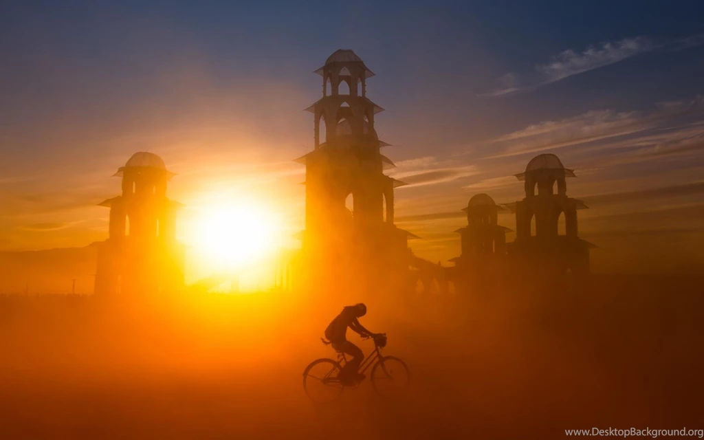 Bicycles Motorbikes Burning Man Wallpapers