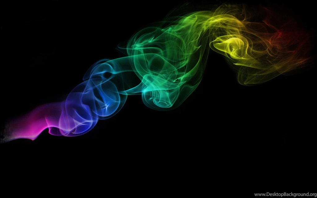 Color Smoke On A Black Backgrounds Wallpapers
