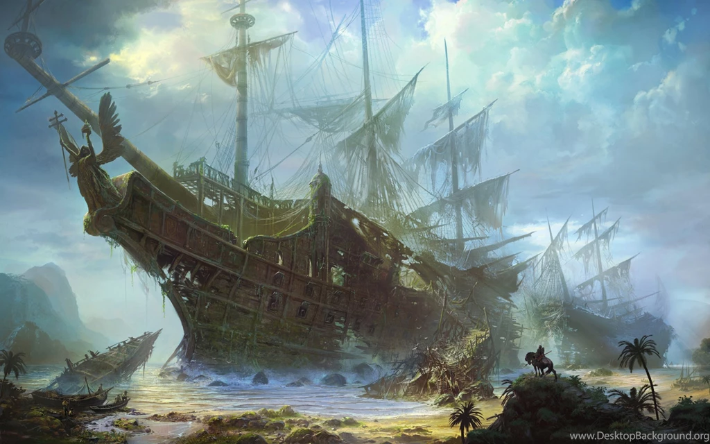 Wallpapers Ghost Ship   1920 X 1200   Fantasy Fairy Dragon Gnome ...