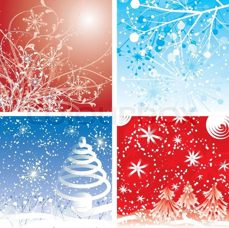 Christmas Winter Backgrounds, Vector Illustration