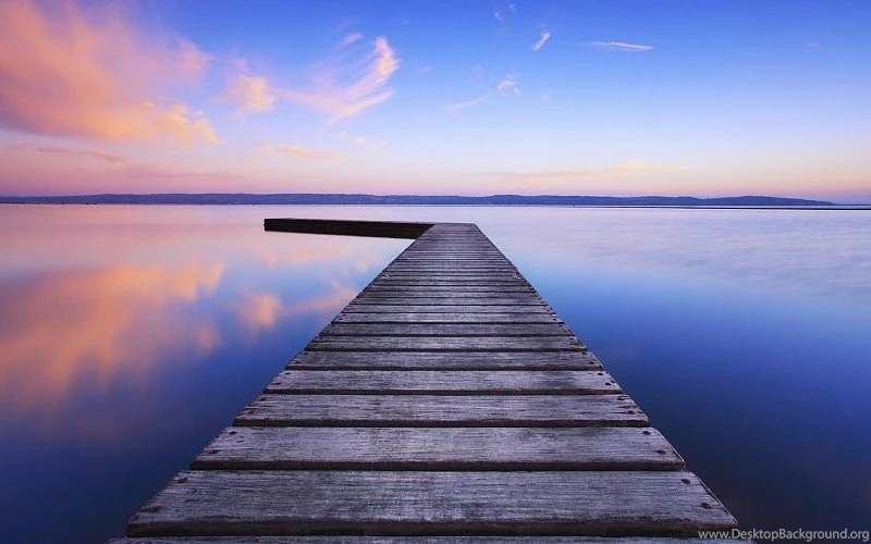 Lake, Calm, Pier, Clouds, Beautiful Scenery Free Desktop ...